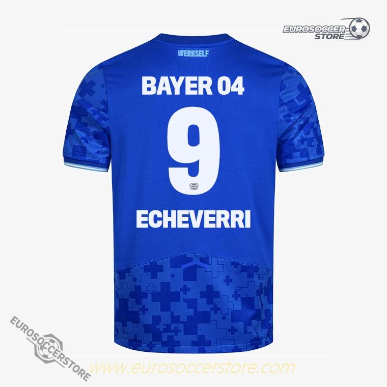 Bayer 04 Leverkusen ECHEVERRI 9 Third Football Jersey 25-26 Season