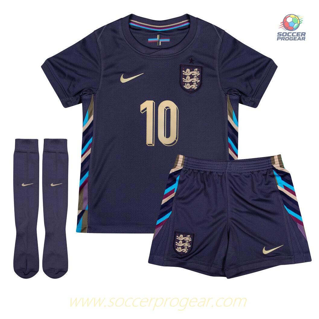 England Away Kids Football Jersey Soccer Uniform 2024-2025 Season Bellingham