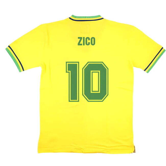 False Nein Brazil Home Football Shirt (ZICO 10)