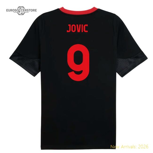 2025-2026 Ac Milan Training Football Jersey (black) (jovic 9)