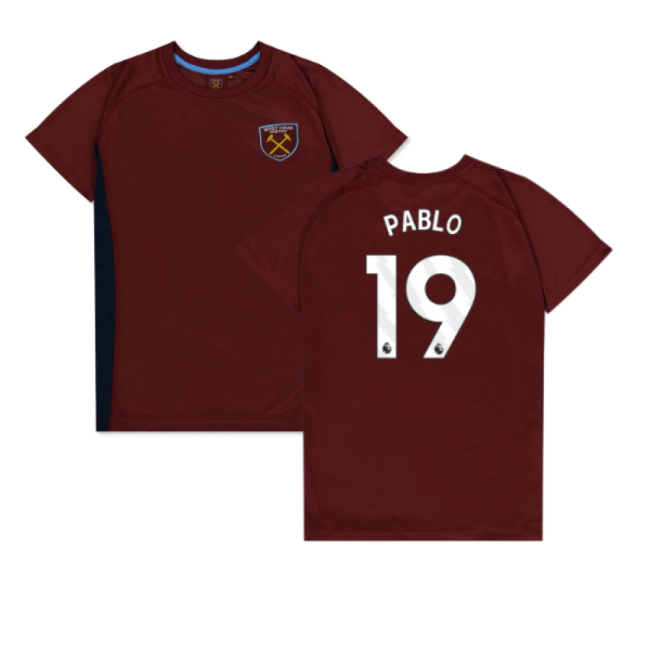 West Ham United Poly T-shirt (claretblue) - Kids (pablo 19)