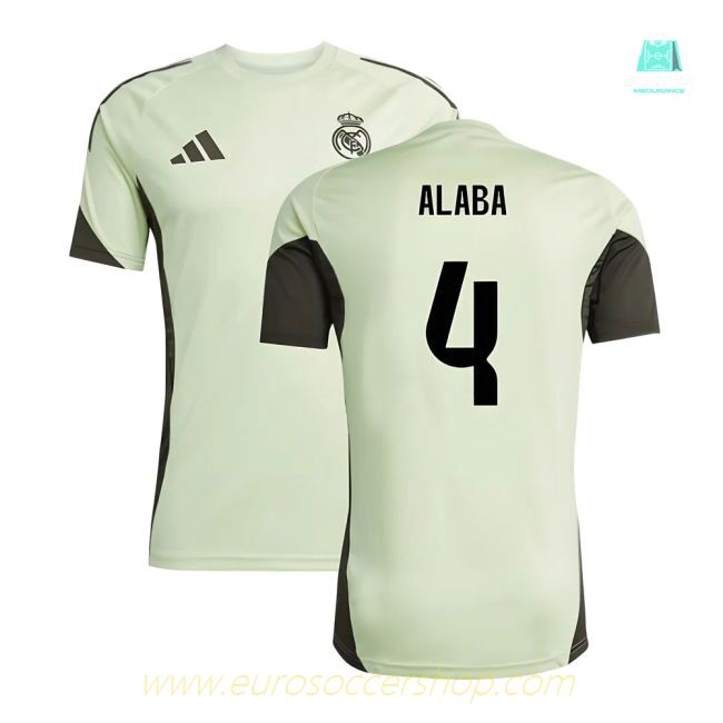 2025-2026 Real Madrid Training Jersey (Almost Lime) (Alaba 4)
