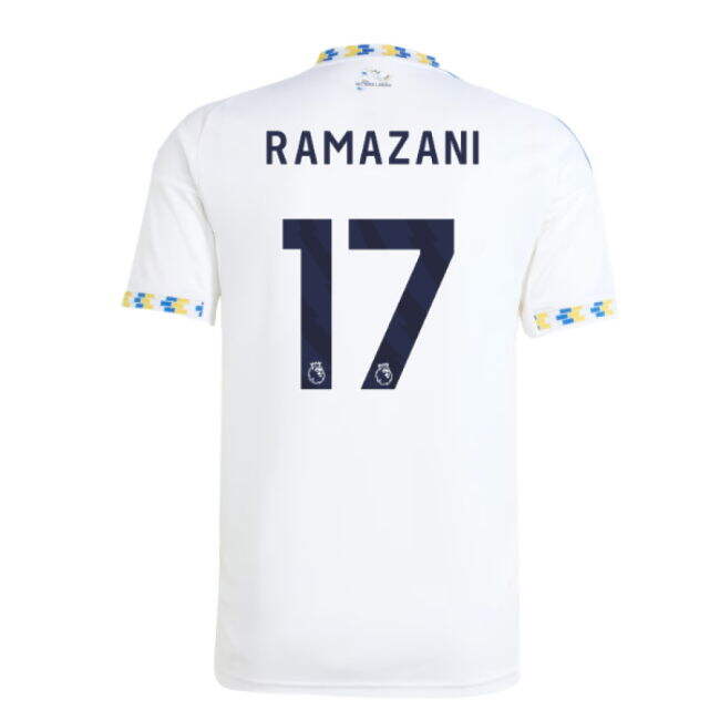 Licensed 2025-2026 Leeds Premier League Home Kit (Ramazani 17)