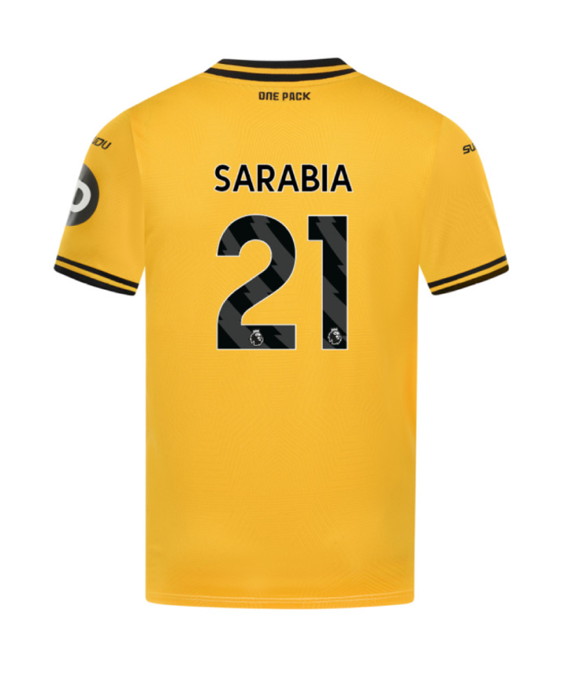 Wolverhampton Wanderers 24-25 Season Home Football Jersey SARABIA #21 Edition