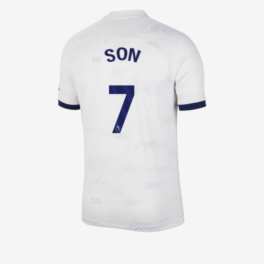 The 23-24 Home Jersey of Tottenham Hotspur with SON 7 printed on it.