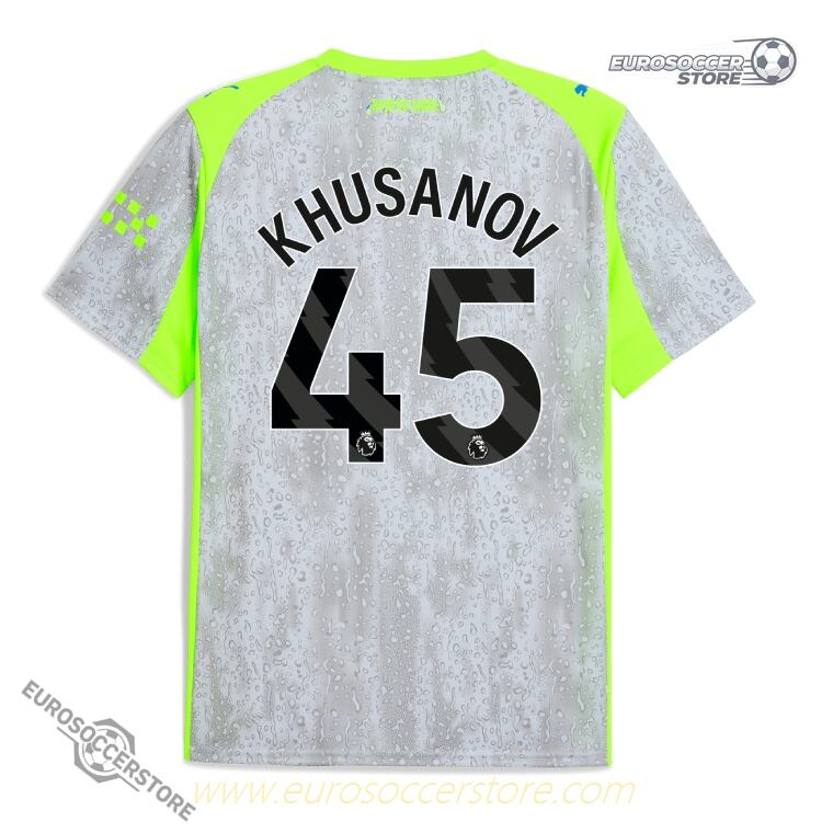 KHUSANOV 45 Third Jersey of Manchester City for 25-26 Season