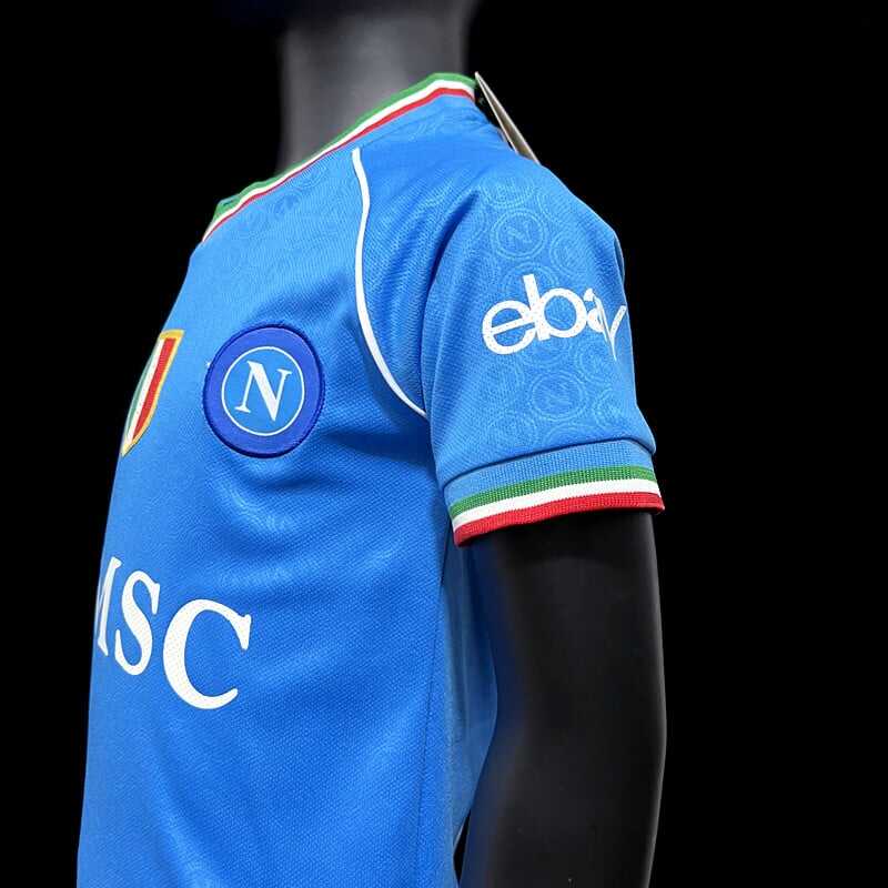 Kids 2324 Napoli Home Kit ShirtShorts - Official Replica 18542
