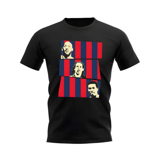 Anelka Ronaldinho Okocha PSG T-Shirt (Black)