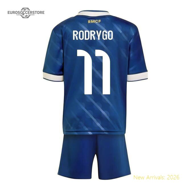 Excellent 2025-2026 Real Madrid Third Youth Kit (rodrygo 11)