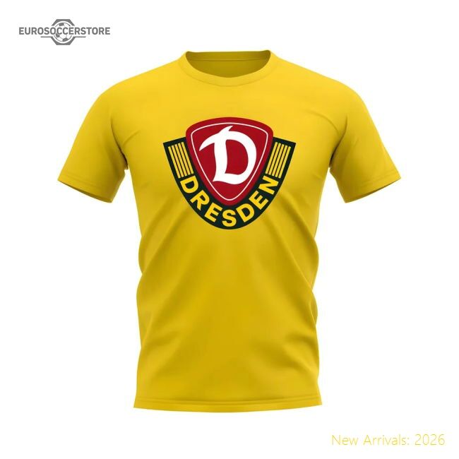 Premium-grade Dynamo Dresden Badge Casual Tee (yellow) - Official Design