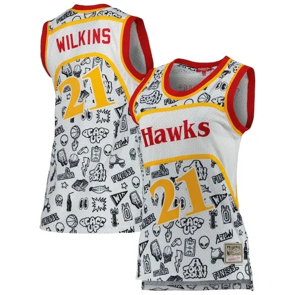 Dominique Wilkins ATL Swingman Jersey - top-tier NBA - White