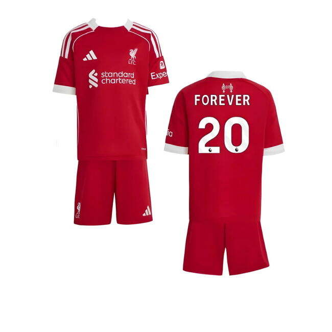 Genuine Liverpool 2025-2026 Liverpool Home Mini Kit (Forever 20)