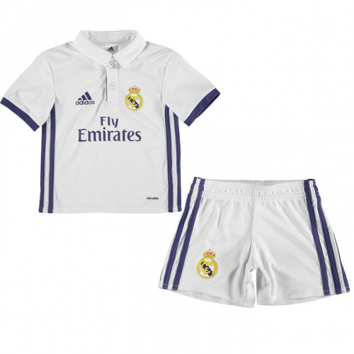 Kids Real Madrid Home 201617 Soccer KitsShirtShorts - Official