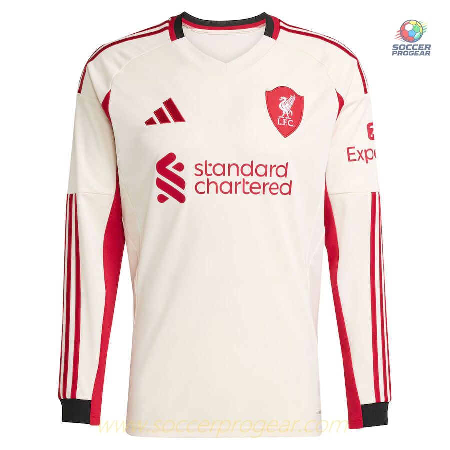 Liverpool Away Shirt 2025-2026 Season Long-Sleeve