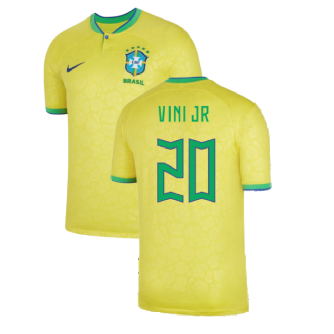 Brazil Soccer Team Sophisticated Home Soccer Jersey (VINI JR 20)