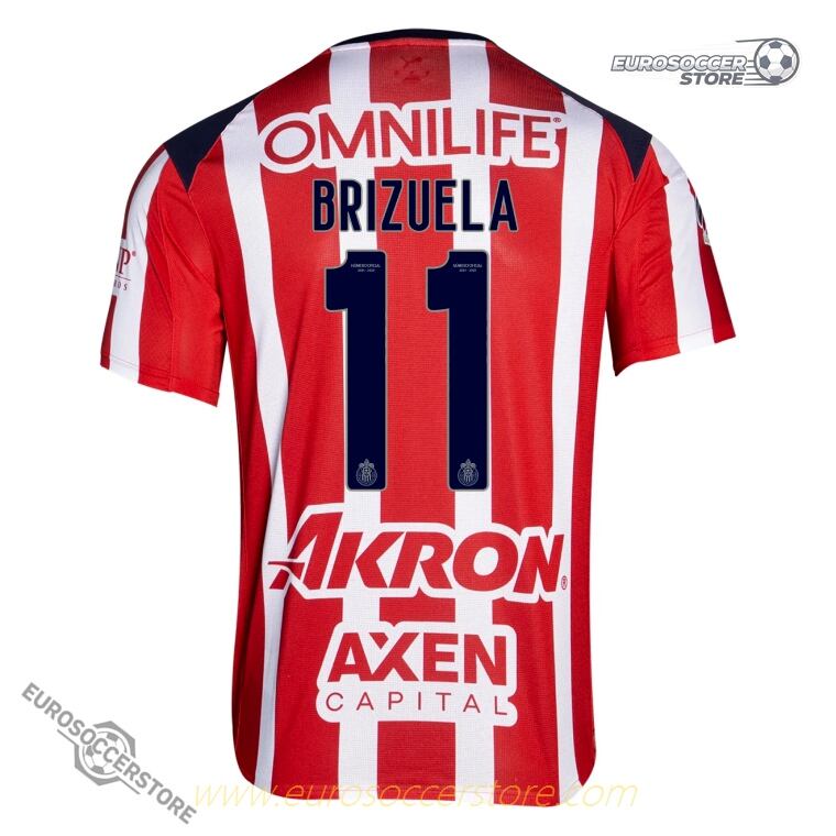 Chivas 25-26 Home Jersey with BRIZUELA 11 Printing