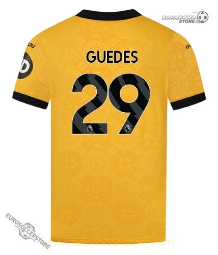 Home Jersey of Wolverhampton Wanderers Featuring GUEDES 29 for the 25-26 Season
