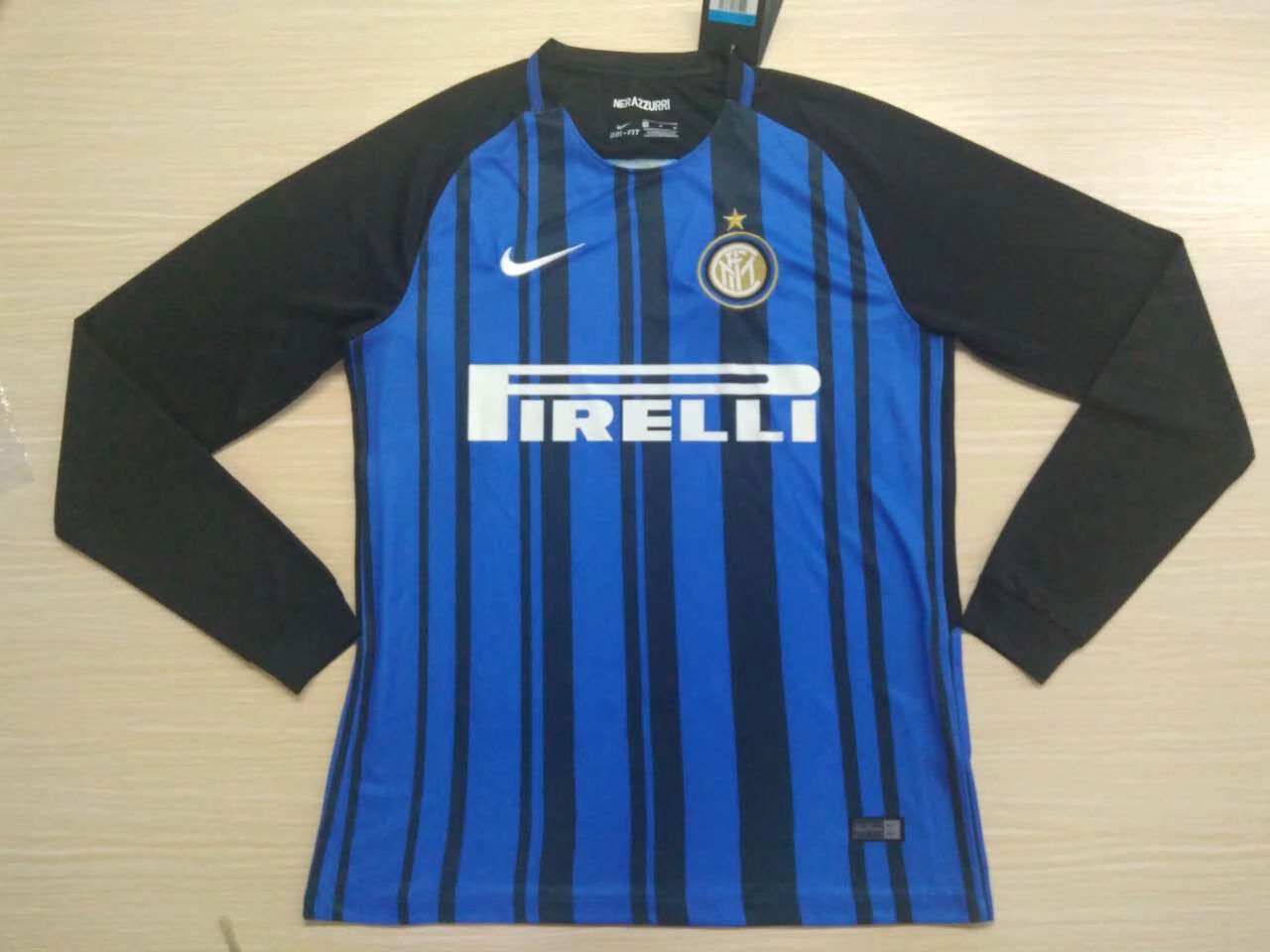 Inter Milan Home 201718 LS Soccer Jersey Shirt - Official Replica