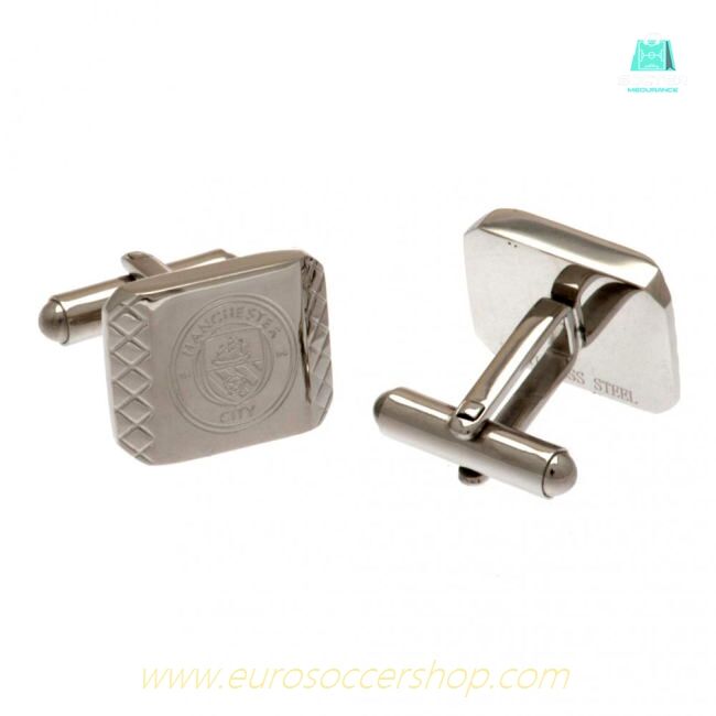 Manchester City FC Stainless Steel Patterned Cufflinks