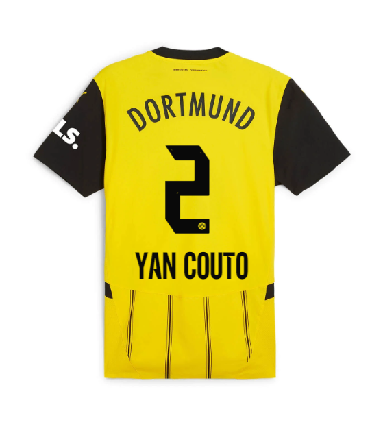 Borussia Dortmund 24-25 Home Jersey No. 2 for Yan Couto