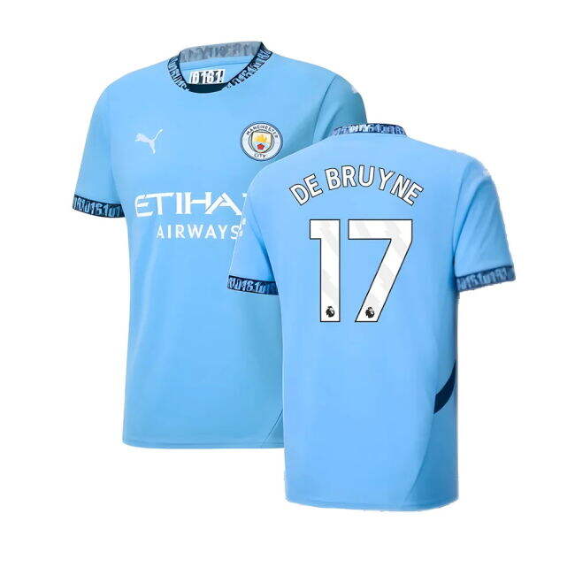 Premium Quality Replica Football Man City Home Shirt De Bruyne #17...