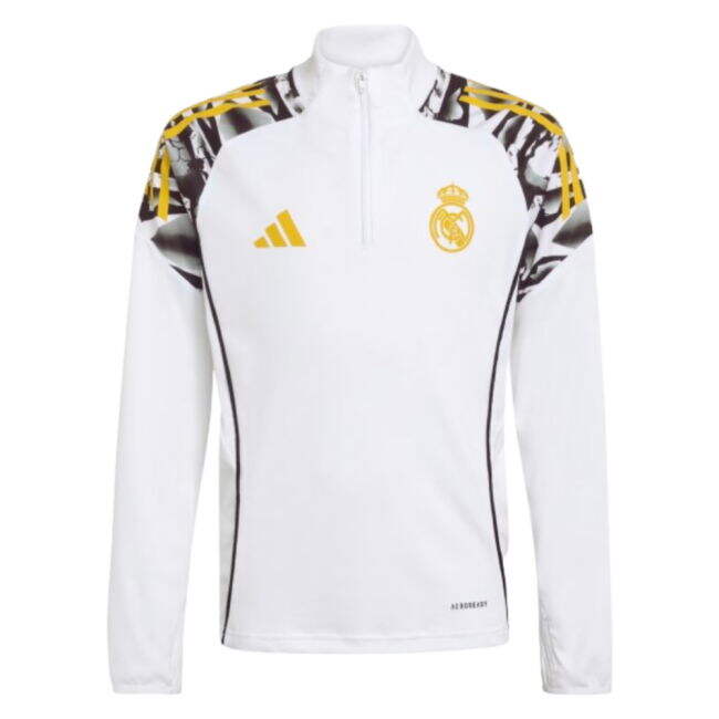 Official Real Madrid 2025-2026 Real Madrid Training Top (White) - Kids