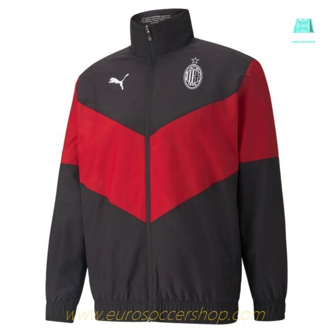 2021-2022 AC Milan Pre-Match Jacket (Black)