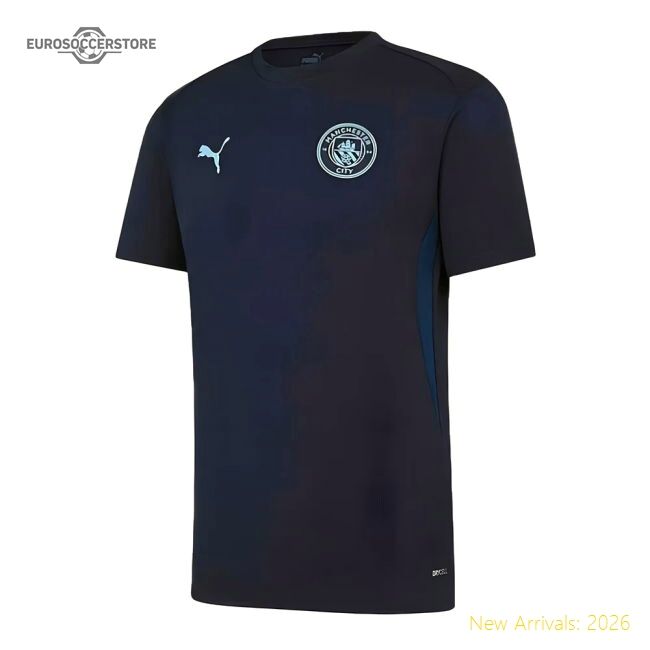 Premium 2024-2025 Man City Training Shirt (inky Blue) - Kids