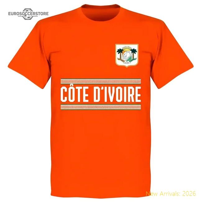 Exceptional Ivory Coast Team T-shirt - Orange - Excellent Value