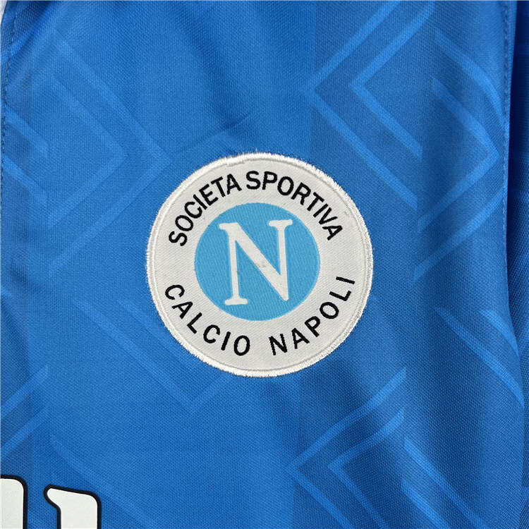 9394 Napoli Retro Football Shirt Home Blue Soccer Shirt - Official