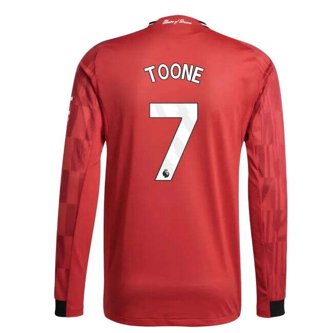 Toone 7 Latest Man Utd Home Soccer Jersey 2025-2026