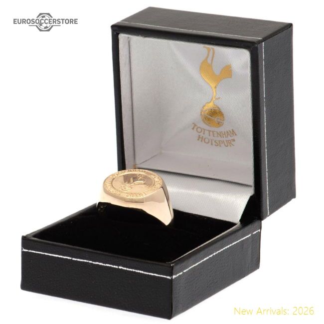 Top-grade Thfc Hotspur Fc 9ct Gold Crest Ring Medium - Collectors Item