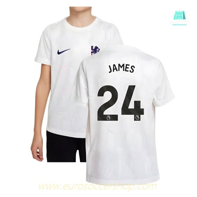 2025-2026 Chelsea Pre-Match Shirt (White) - Kids (James 24)