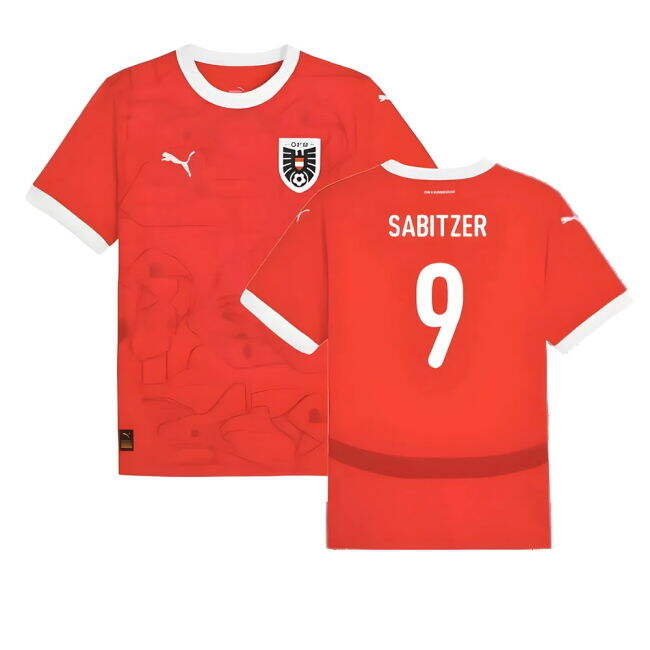 Match Worn Style Austria Top Level Home Pro Shirt (Sabitzer 9)