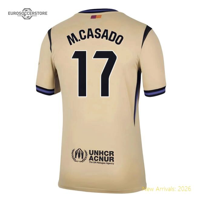 Genuine Authentic 2025-2026 Barcelona Away Shirt (M.Casado 17)