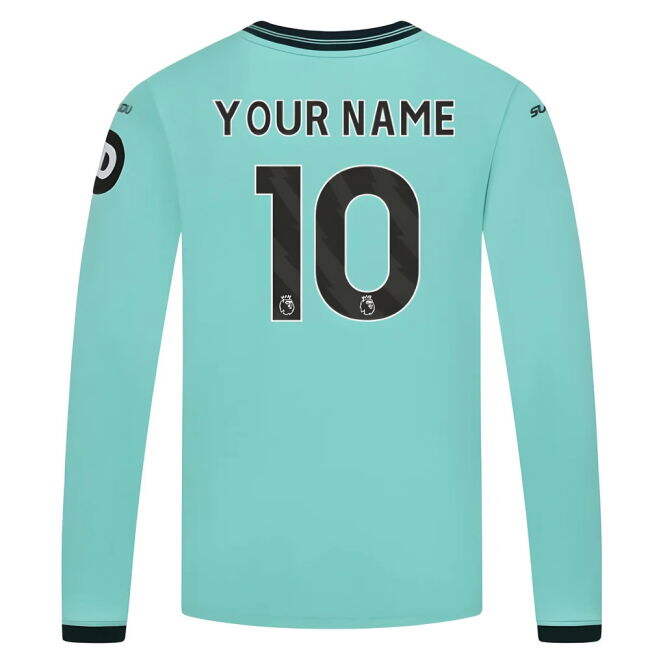 2025-2026 Wolves Long Sleeve Away Shirt (Kids) (Your Name)