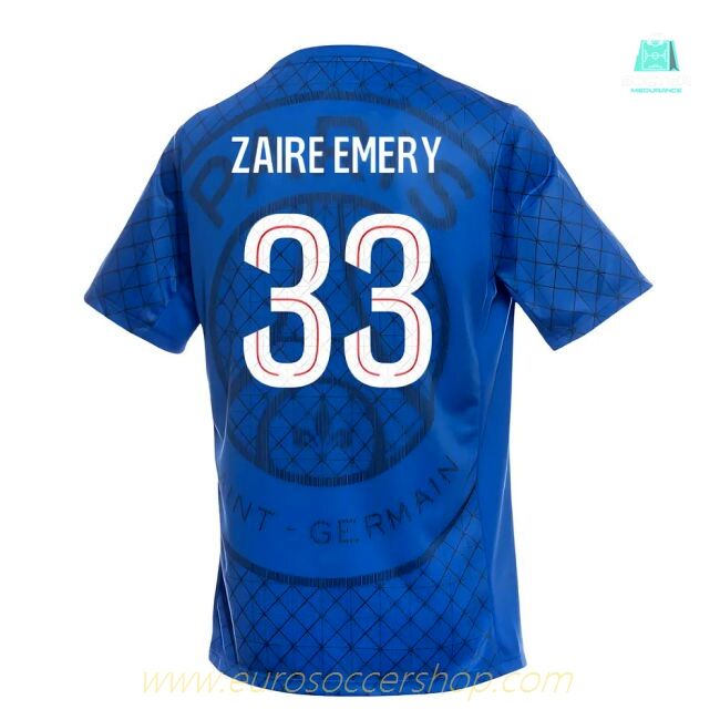 2025-2026 PSG Academy Pro Home Pre Match Shirt (Royal) (Zaire Emery 33)