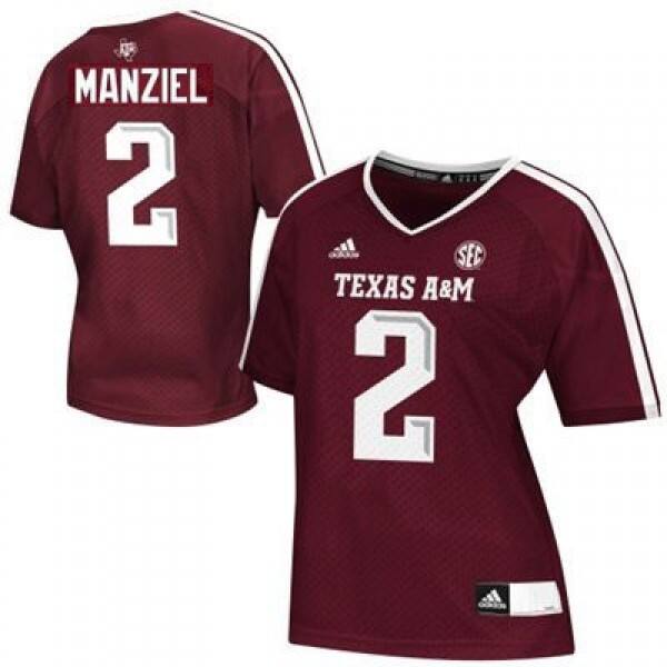 Women Texas A&m Aggies #2 Johnny Manziel Gig Em Jersey - Value