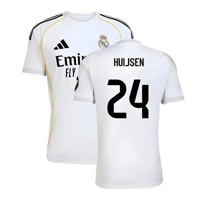 Official 2025-2026 Real Madrid Spanish Football Home Uniform