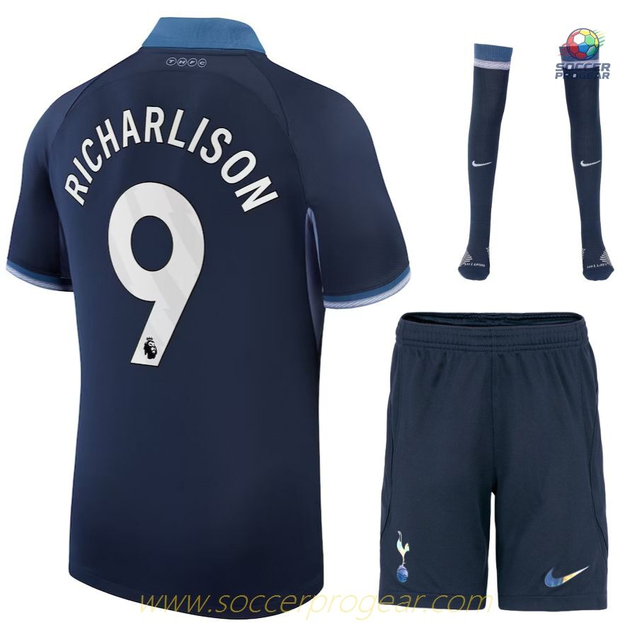 Tottenham Away 2023 2024 Richarlison Child Kit Shirt