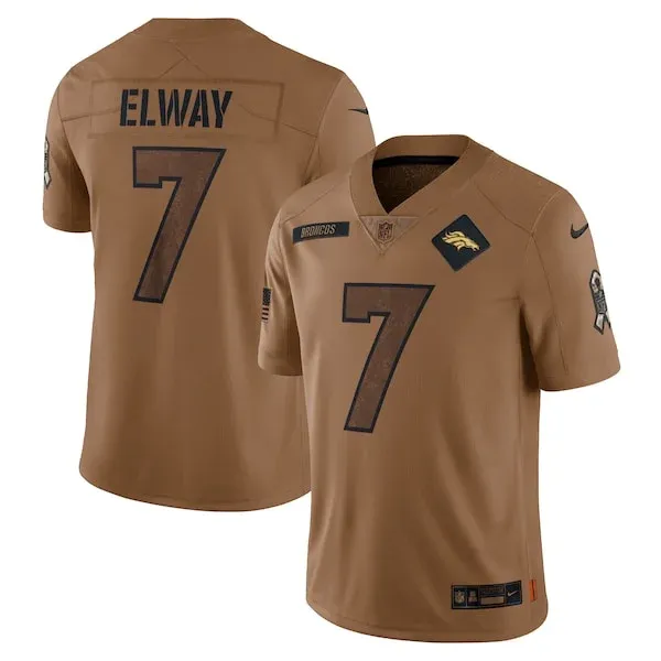 None John Elway Limited Jersey - Brown | NFL Player Jersey | NFL Footb