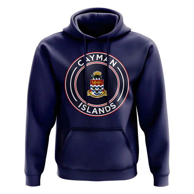 Cayman Islands Football Badge Hoodie (Navy)
