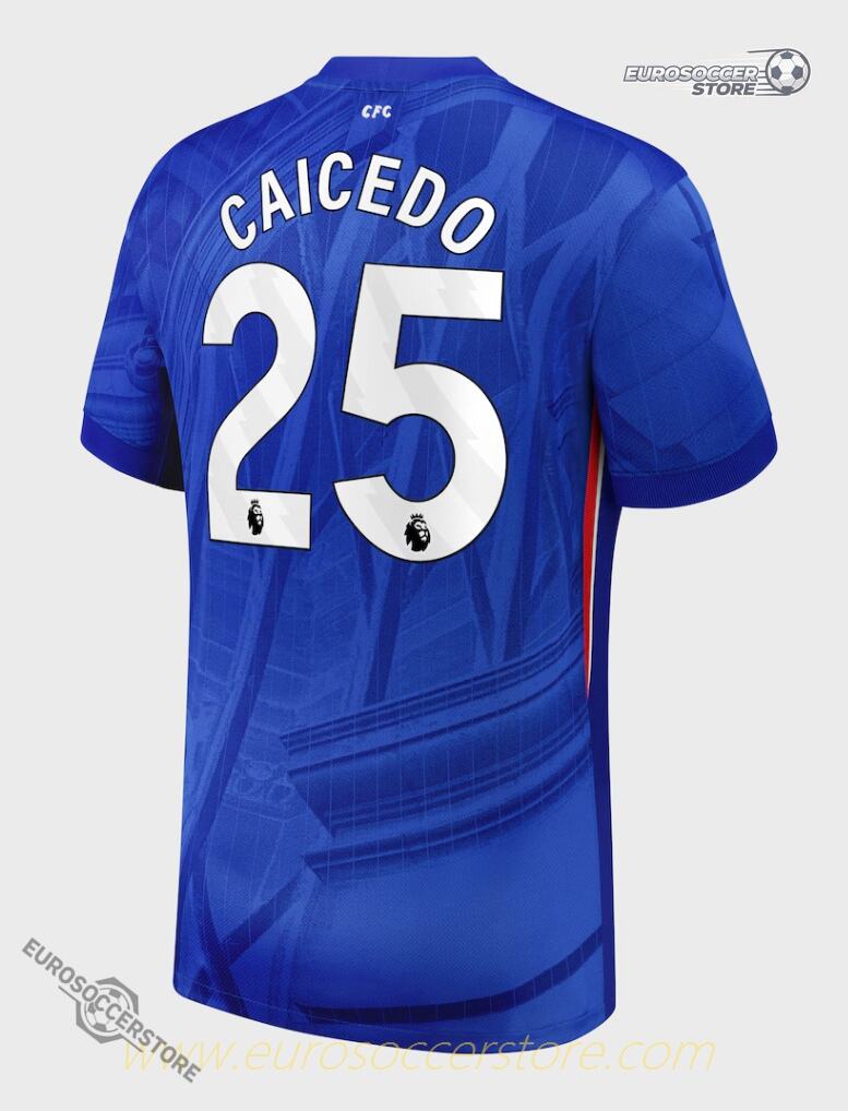 Chelsea's 25-26 Home Jersey featuring CAICEDO with the number 25.
