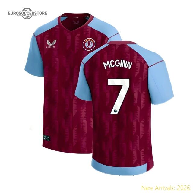 Premium 2023-2024 Aston Villa Home Shirt (kids) (mcginn 7) - Premium