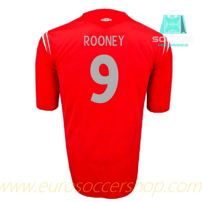 England Match Quality Away Football Shirt (Rooney 9)