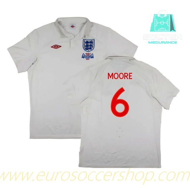 Three Lions Player Version Home Jersey (Moore 6)