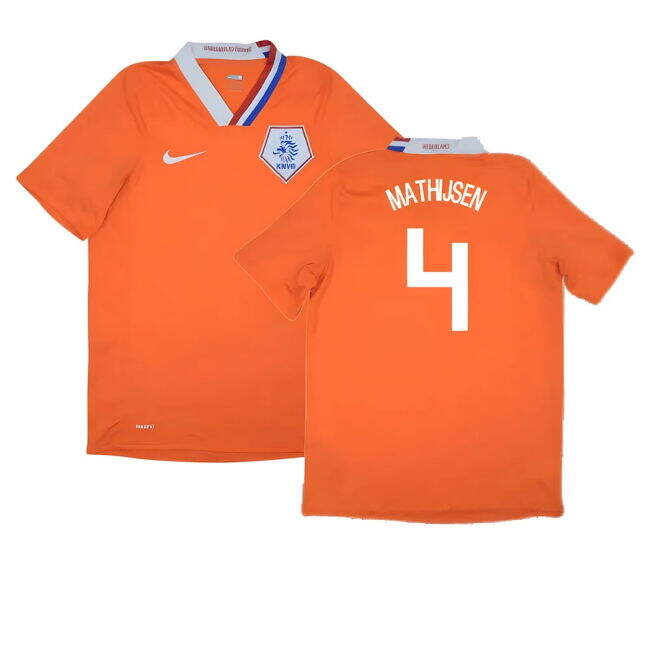 Mathijsen 4 Match Quality Holland 2008-2009 Home Jersey