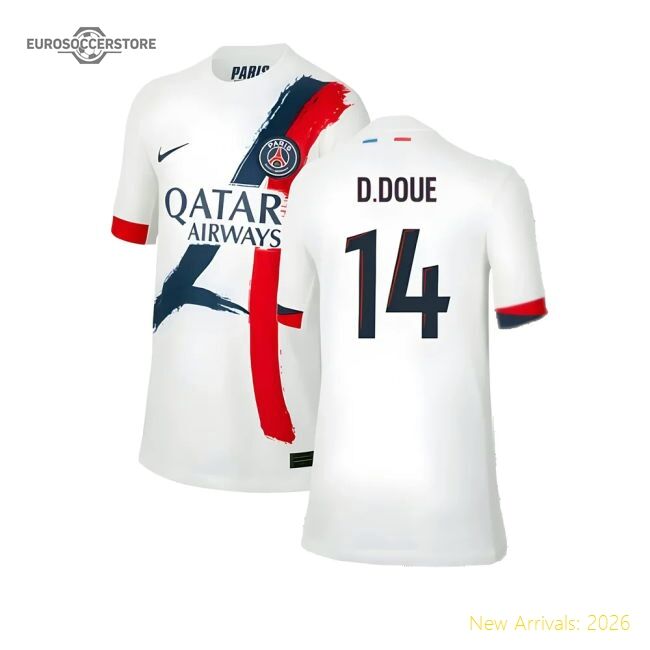 Premium Top-Quality 2024-2025 Psg Away Shirt (Kids) (D.Doue 14)