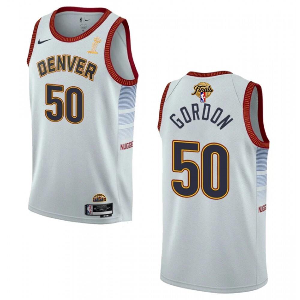 Authentic Denver Nuggets 50 White Jersey - - NBA Collection