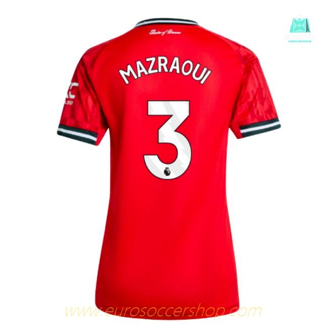 2025-2026 Man Utd Home Shirt (Womens) (Mazraoui 3)